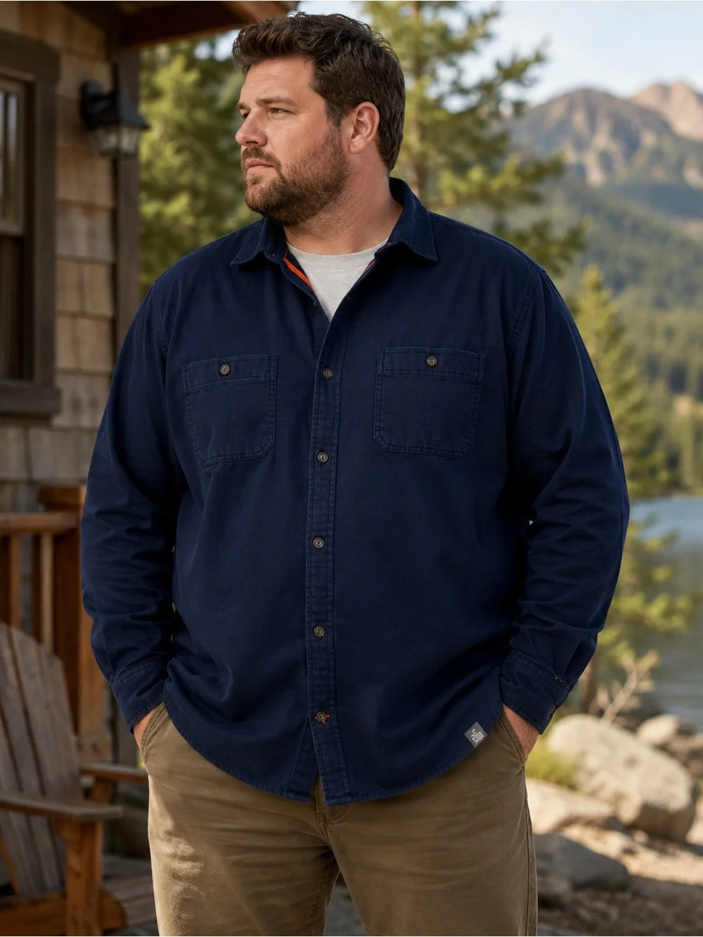 The North Face Men’s XXL Navy Heavyweight Work Shirt Overshirt